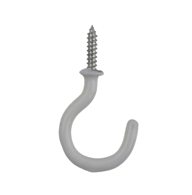 Cup Hooks - Shouldered 32mm White PK7