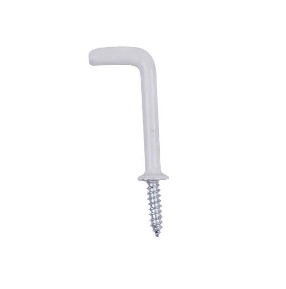 Cup Hooks - Square 32mm White PK5
