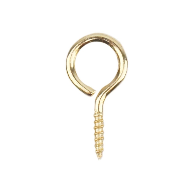 Screw Eyes 20mm Brass Plated PK30