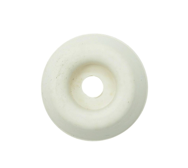 22MM RUBBER SCREW BUMPER WHITE