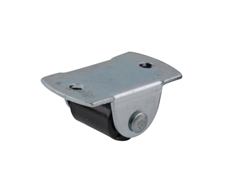 Grey Polypropylene fixed wheel 16mm, zinc plated fixture, 12kg