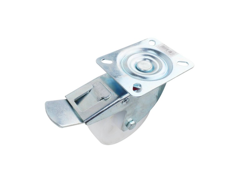 White Nylon Swivel castor, 100mm, 125kg