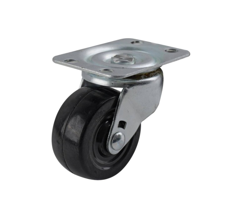 - Heavy Duty Castor Black Rubber Swivel 50mm, Pack of 4, 56kg