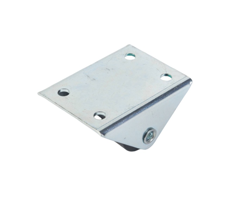 Black Polypropylene fixed wheel 22mm, zinc plated fixture, 15kg