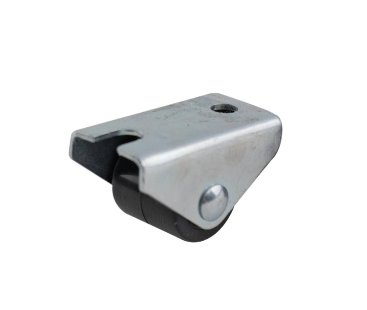 Grey Nylon fixed wheel 14mm, zinc plated fixture, 25kg