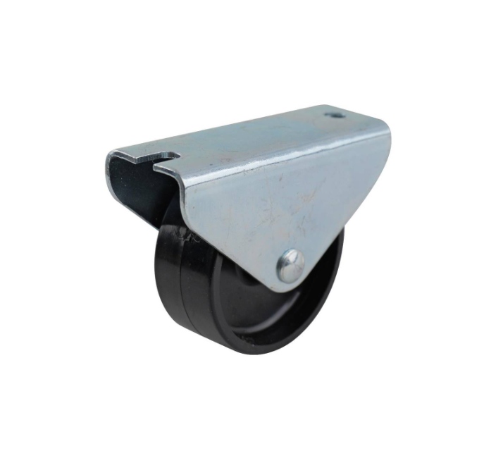 Black Nylon fixed wheel 45mm, zinc plated fixture, 40kg