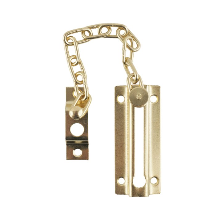 Door Chain 85mm Polished Brass PK1