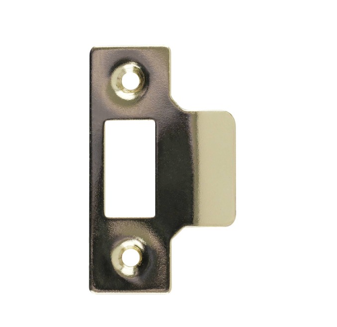 Mortice Latch Strike Plate Polished Brass PK1