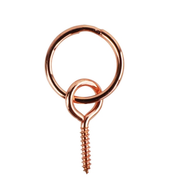 COPPER SCREW EYES & RINGS