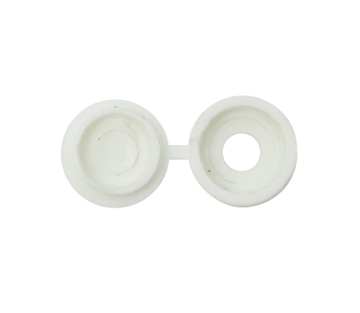 SCRW CUPS AND CAPS WHT