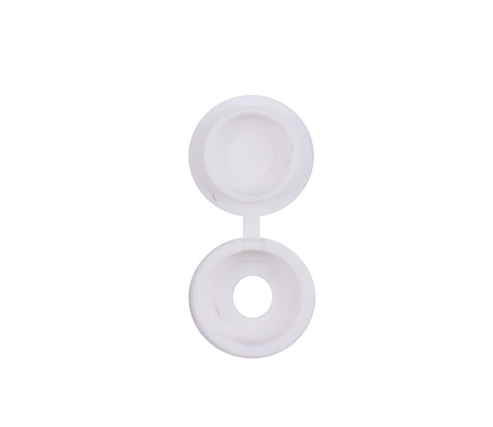 SCRW CUPS AND CAPS WHT