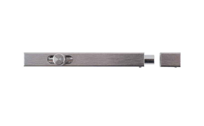 Modern Thin Door Bolt 125mm Satin Nickel PK1