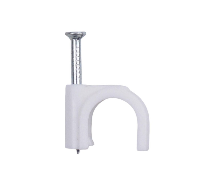 Cable Clips - Round 9-11mm White PK20