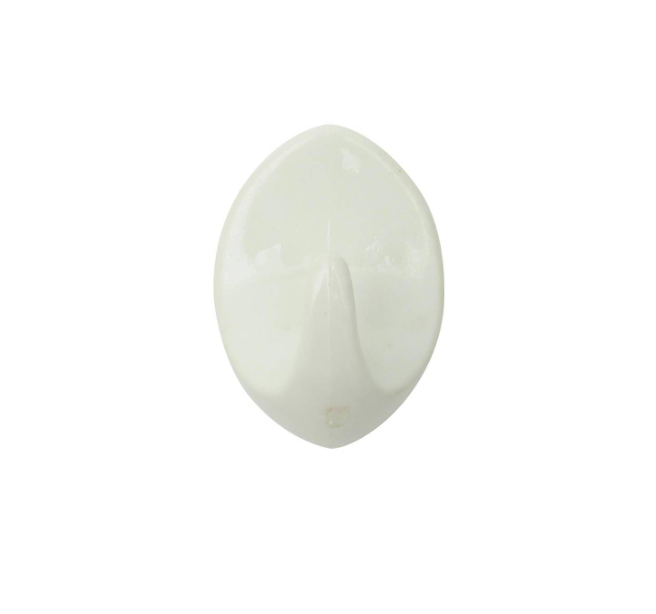 SELF ADHESIVE HOOKS - 35 X 28 OVAL WHITE