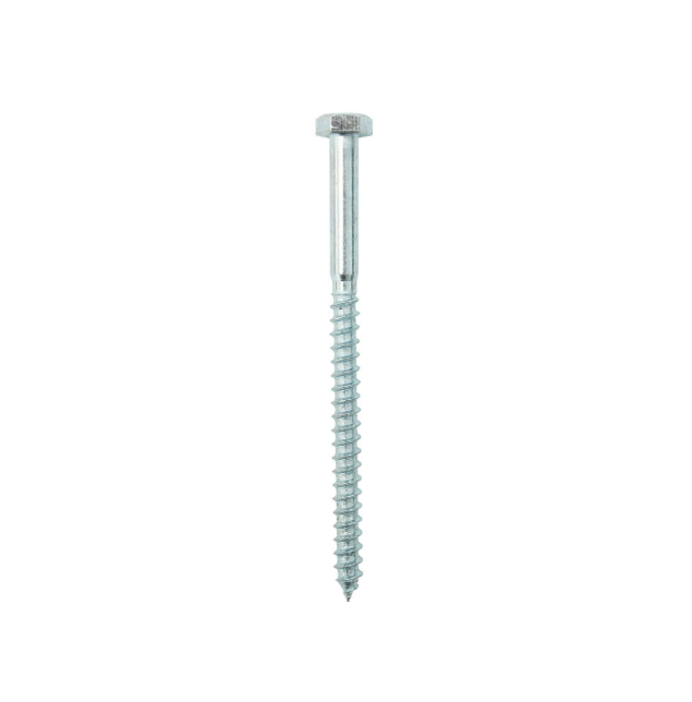 HEX HEAD COACH SCREW BZP M8X120MM 