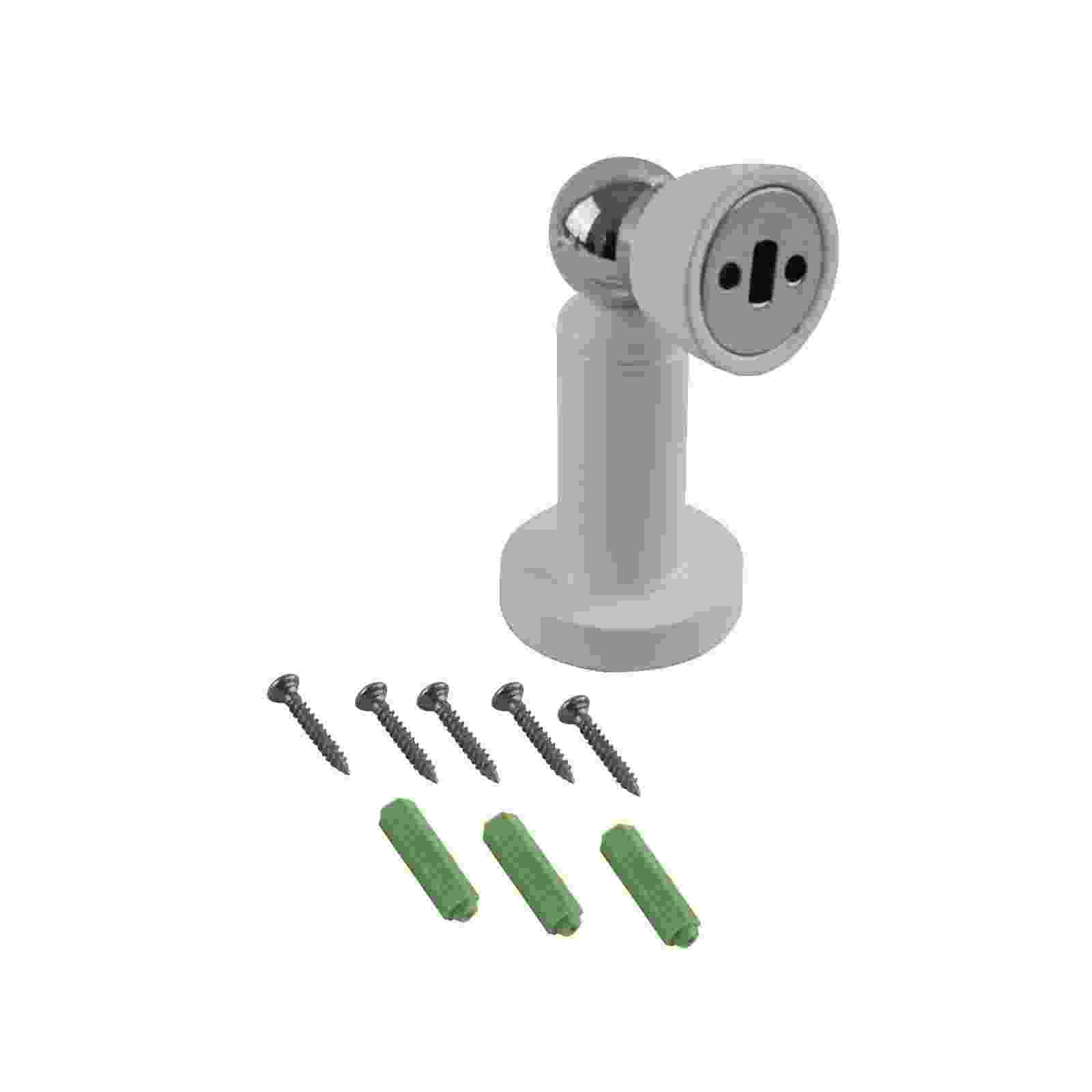 WHITE SPHERE MAGNETIC DOORSTOP