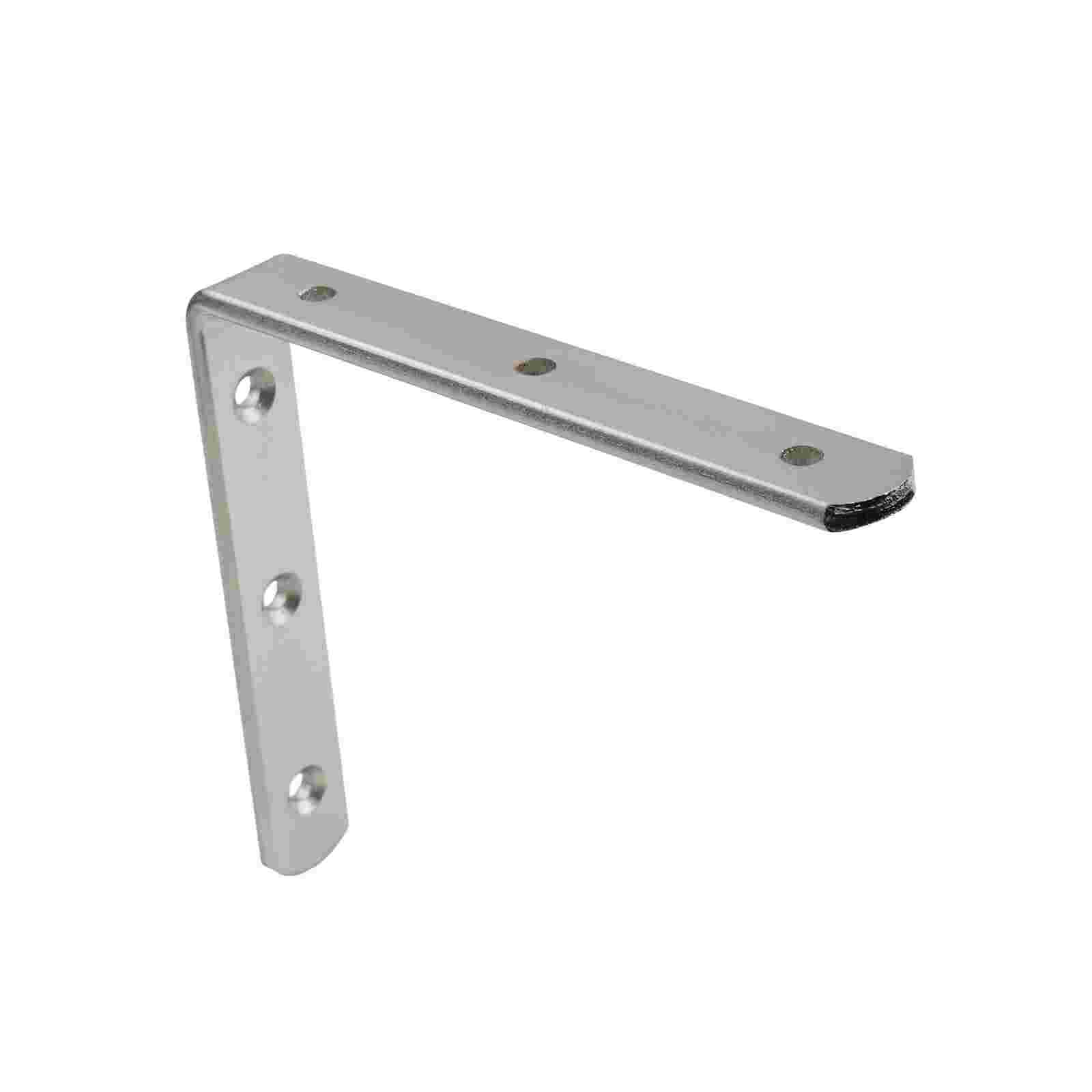 BRACKET ANGLE H/DUTY CARINYA 150X175X25X6MM SATIN CHROME