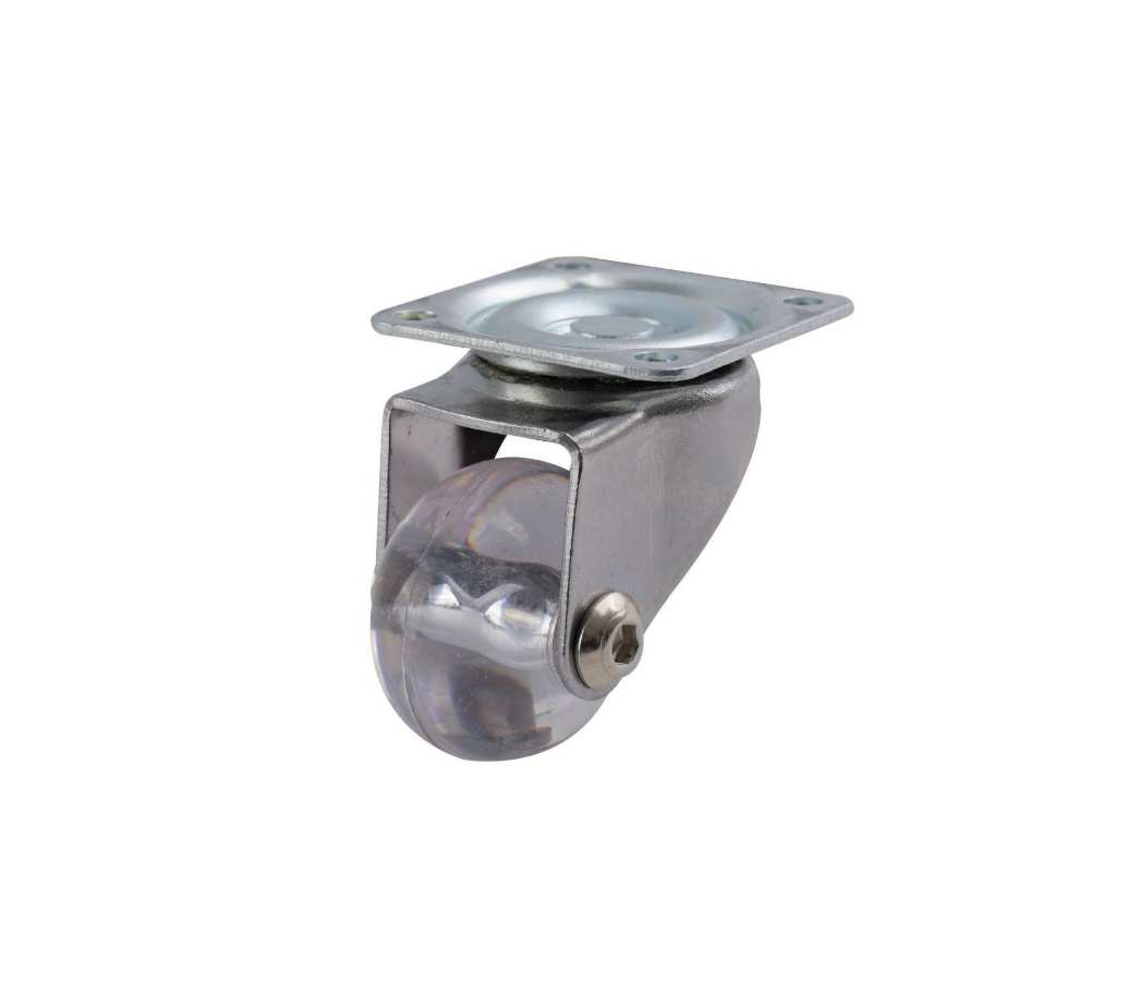 35MM TRANSLUCENT SWIVEL CASTER IN CHROME FINI