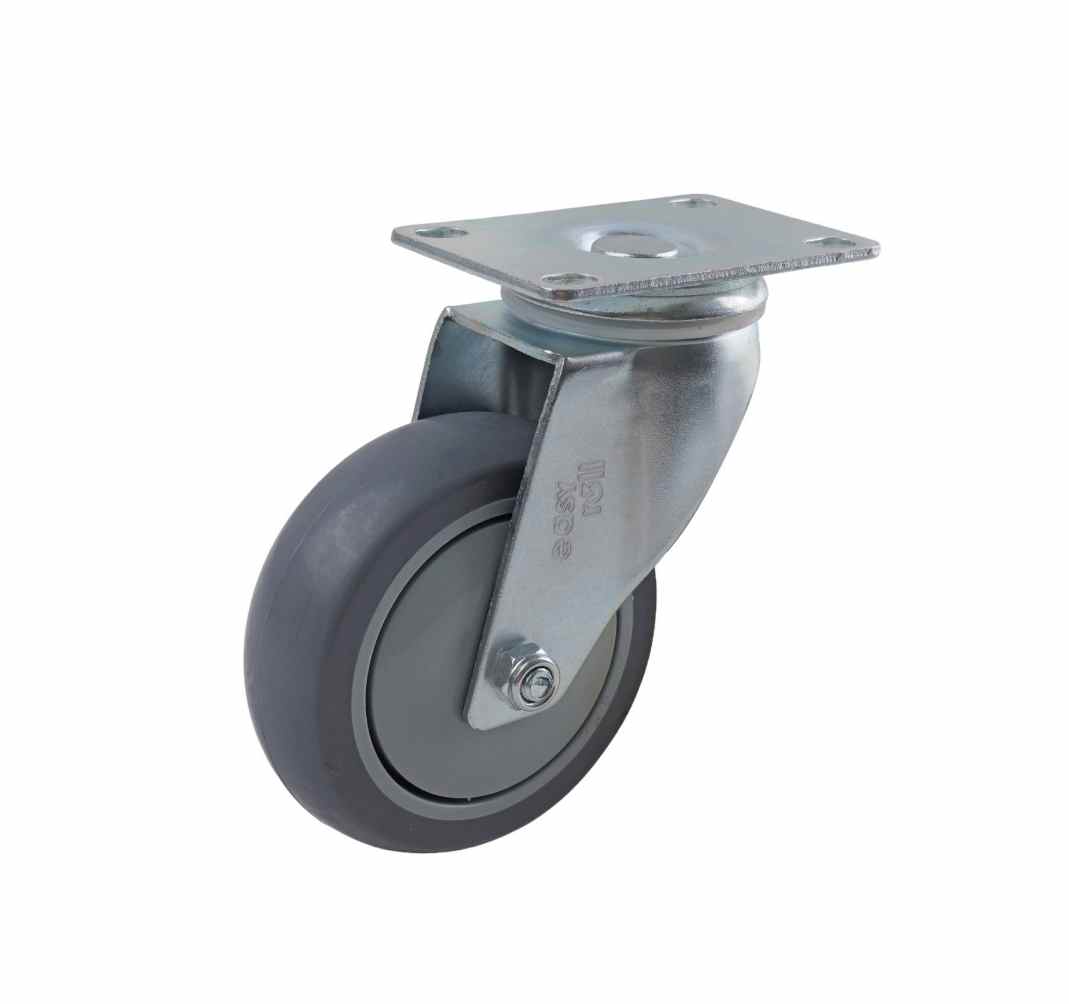 100MM GREY RUBBER SWIVEL PLATE