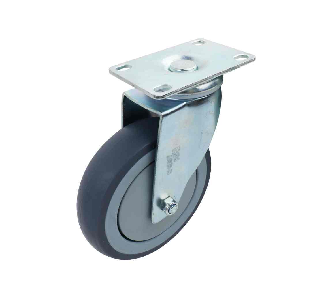 125MM GREY RUBBER SWIVEL PLATE