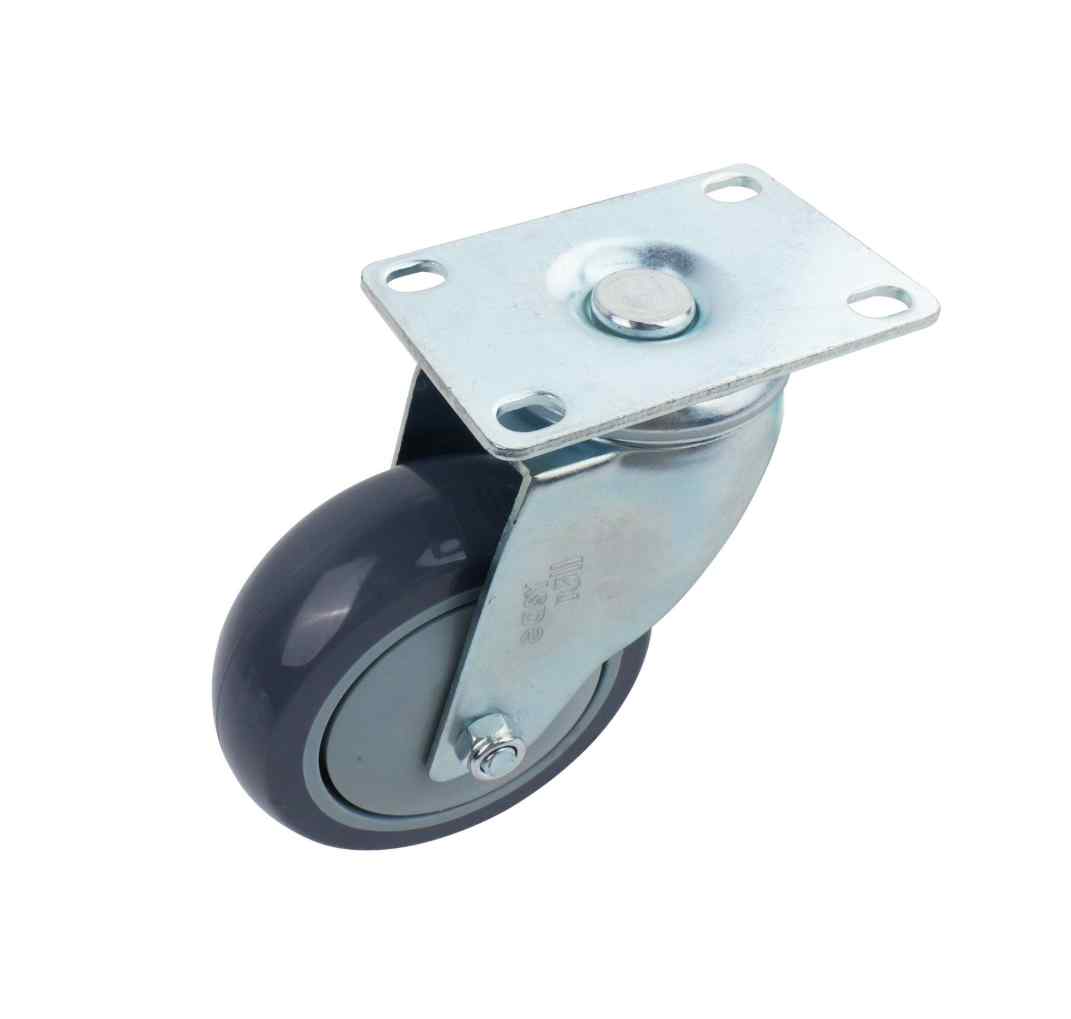 100MM GREY URETHANE SWIVEL PLA