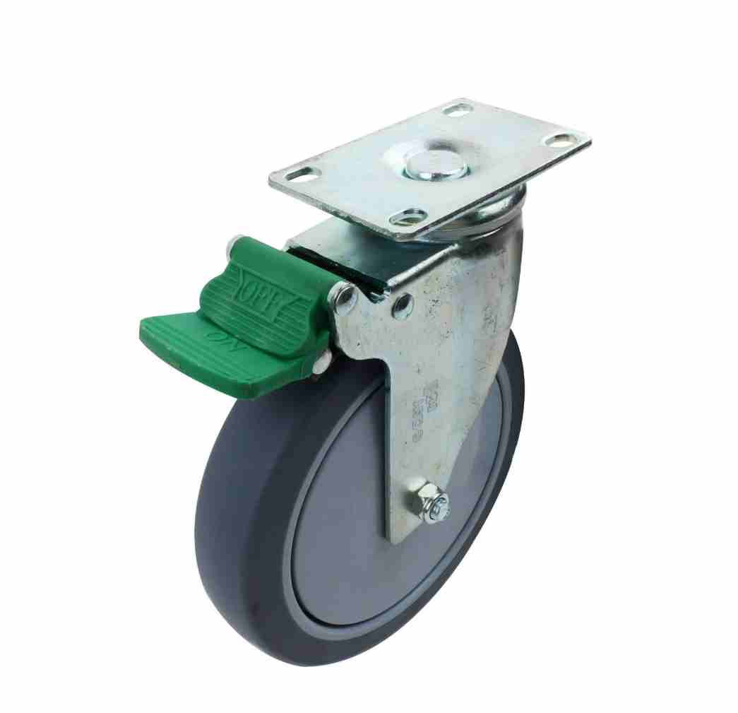 150MM GREY RUBBER SWIVEL PLATE