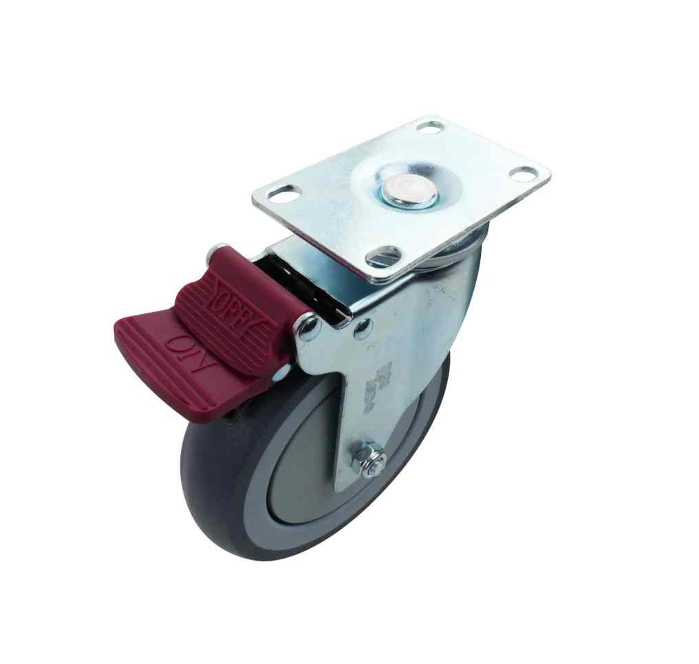 125MM GREY RUBBER SWIVEL PLATE