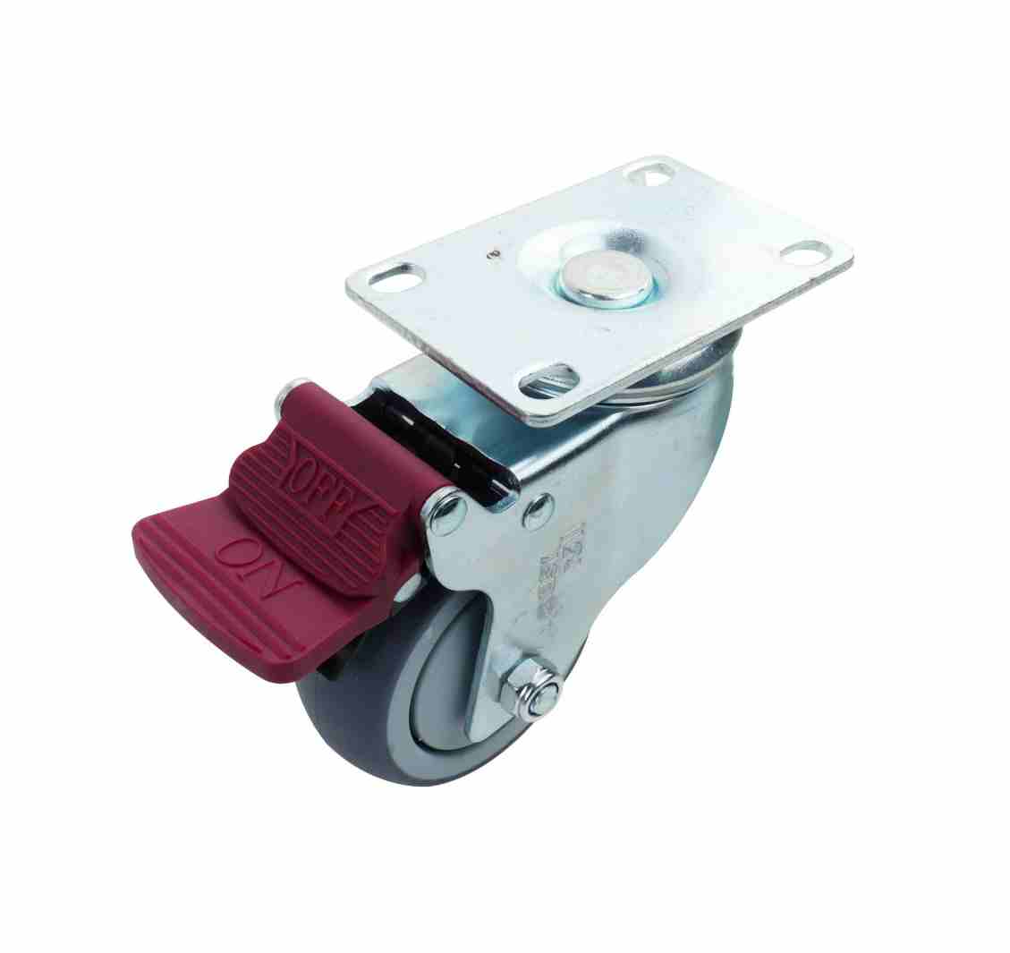 75MM GREY RUBBER SWIVEL PLATE