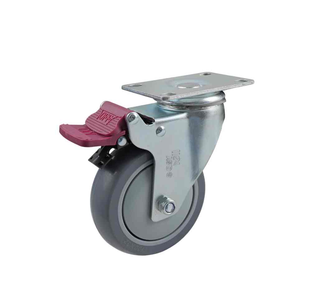 100MM GREY URETHANE SWIVEL PLA