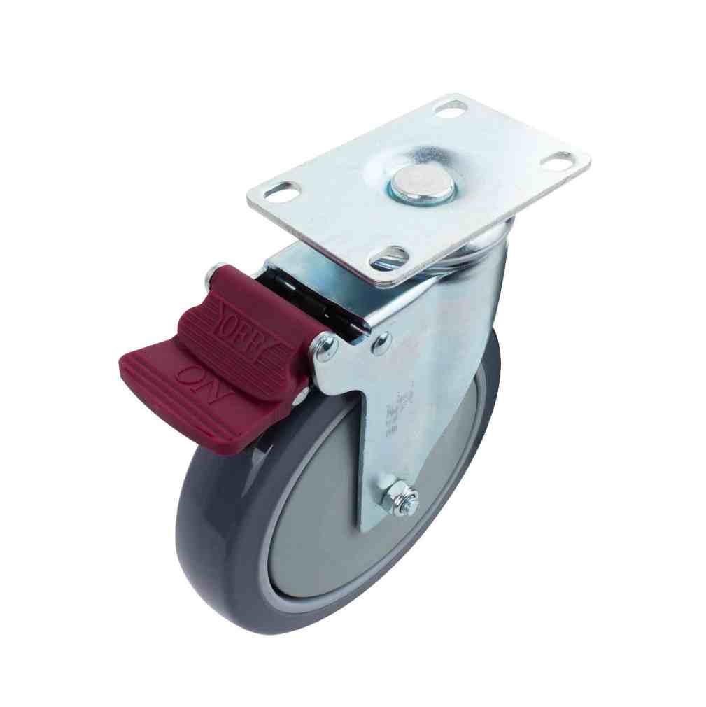 150MM GREY URETHANE SWIVEL PLA