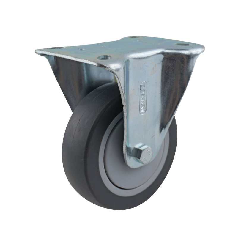 100MM GREY RUBBER PLATE FIXED 100KG 