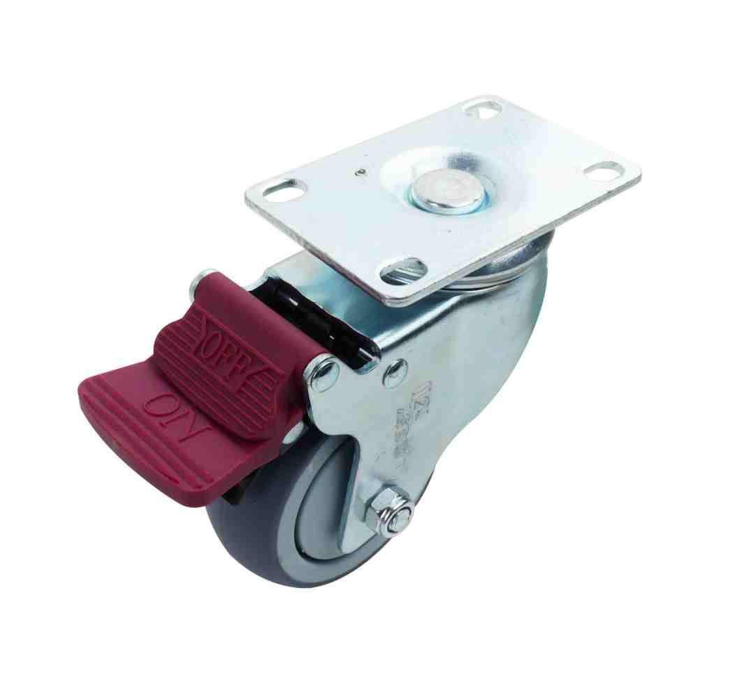 100MM GREY RUBBER SWIVEL BRAKE