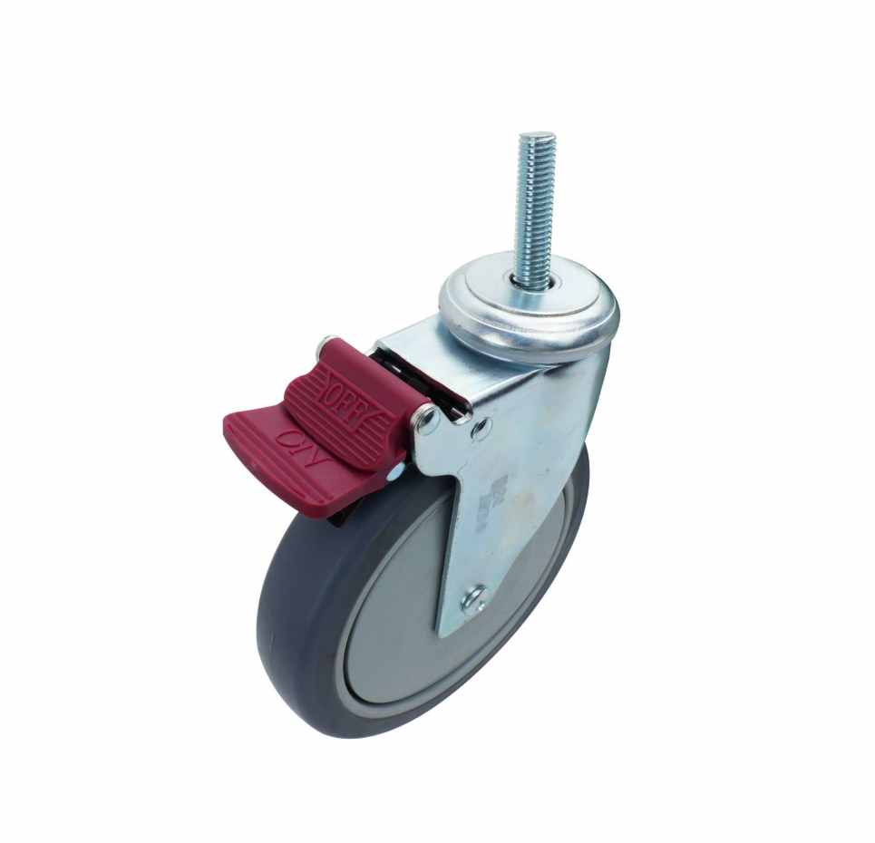 150MM GREY RUBBER SWIVEL BRAKE