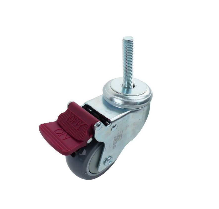 75MM GREY URETHANE SWIVEL BRAK