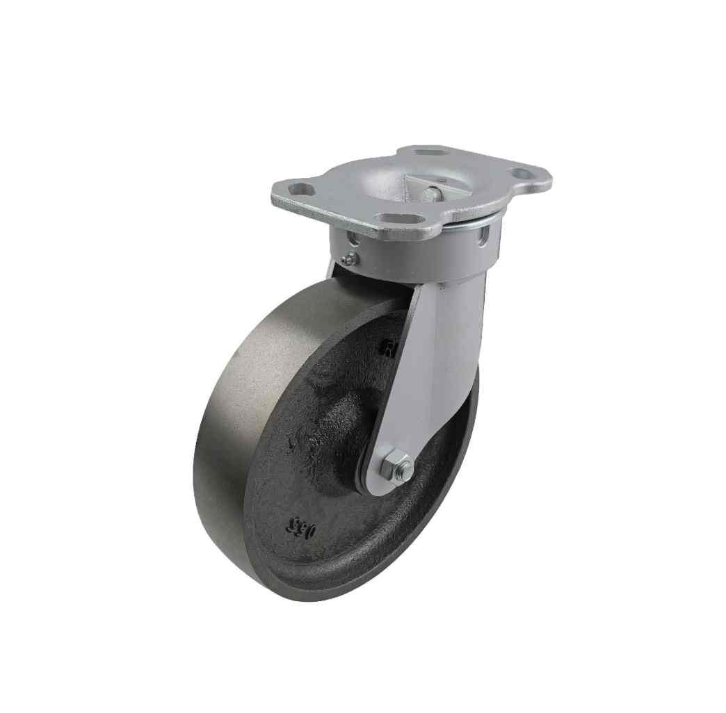 200MM CAST IRON SWIVEL PLATE CASTOR