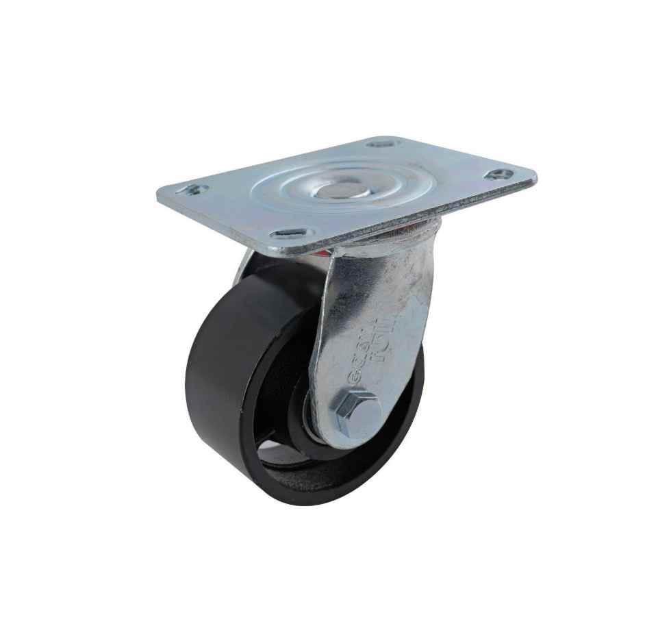 100MM CAST IRON SWIVEL PLATE CASTOR