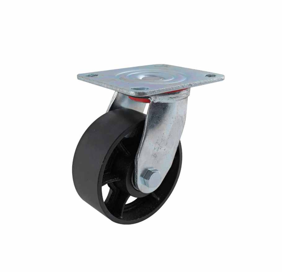 125MM CAST IRON SWIVEL PLATE CASTOR