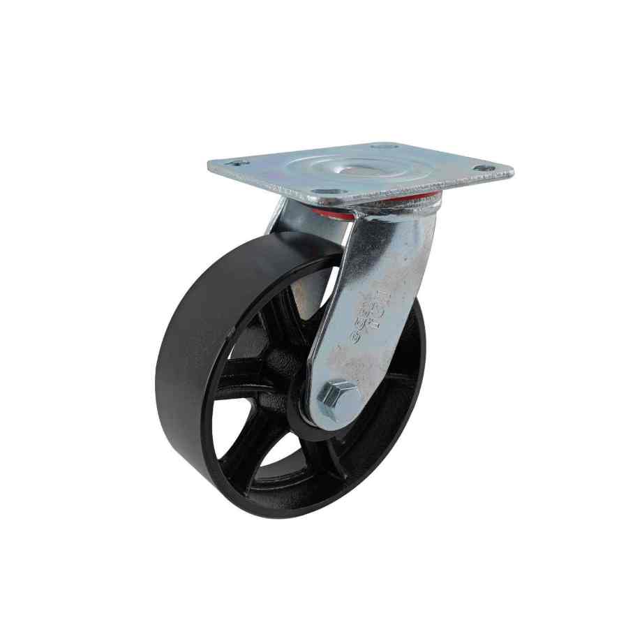 150MM CAST IRON SWIVEL PLATE CASTOR