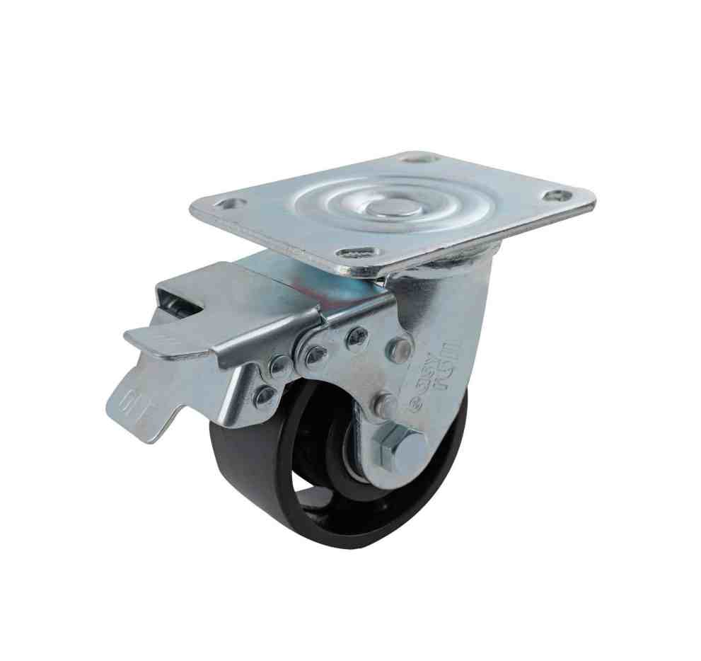 100MM CAST IRON SWIVEL PLATE BRAKE CASTOR