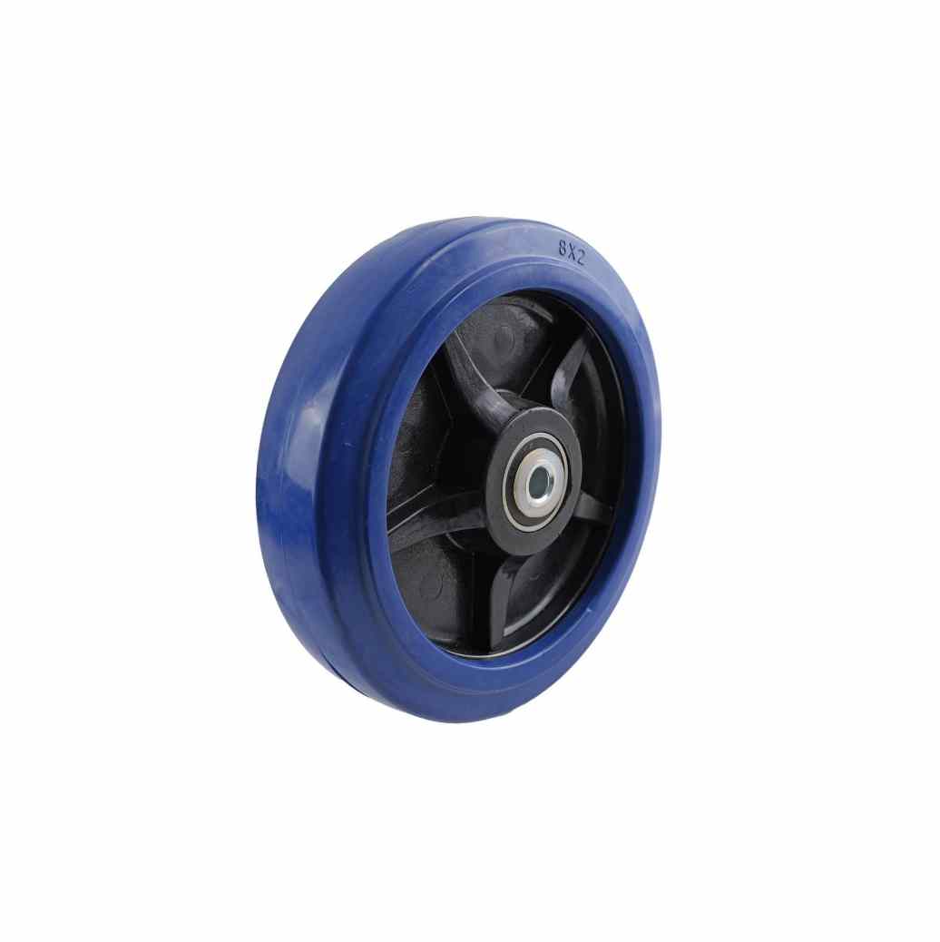 200MM BLUE RUBBER WHEEL PRECISION BEARING