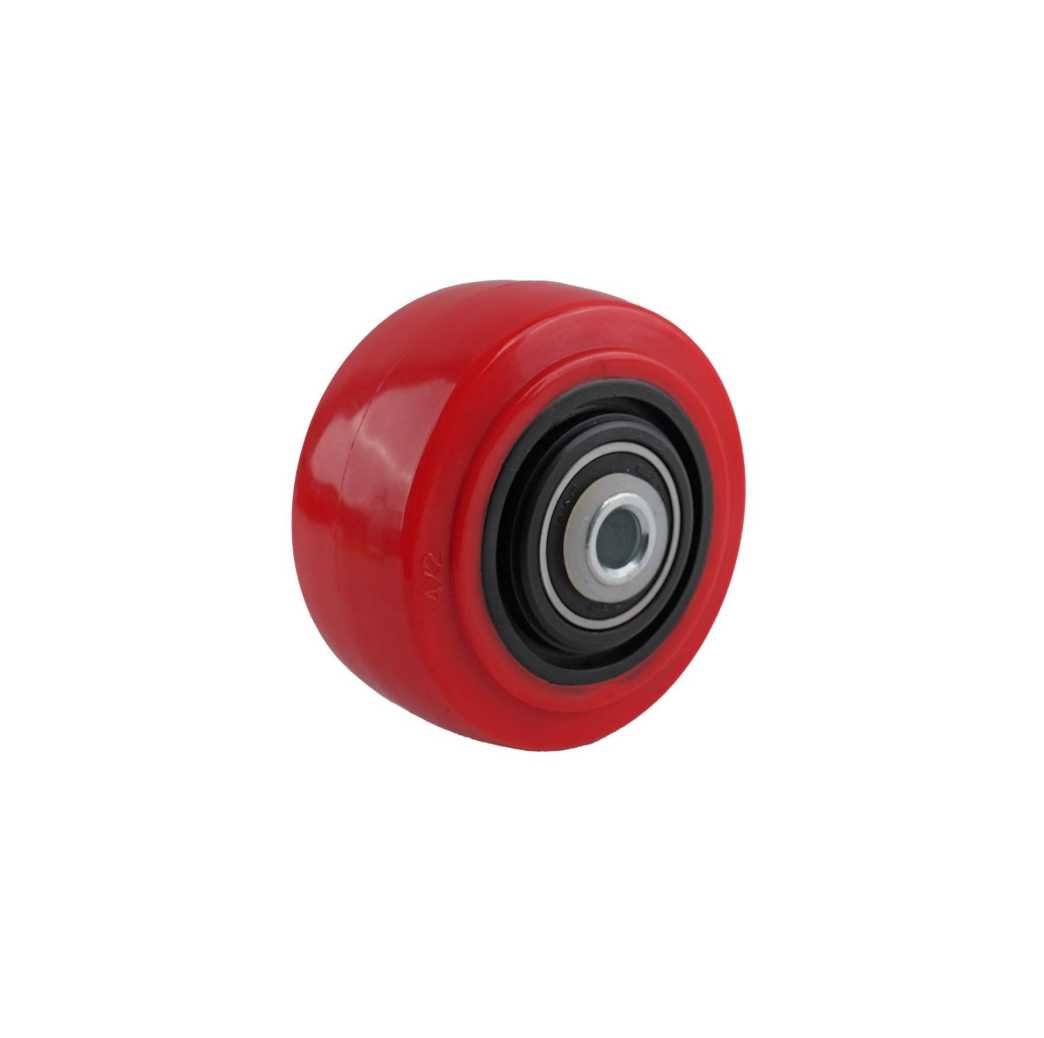 100MM RED URETHANE WHEEL PRECISION BEARING