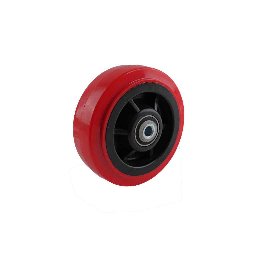 150MM RED URETHANE WHEEL PRECISION BEARING