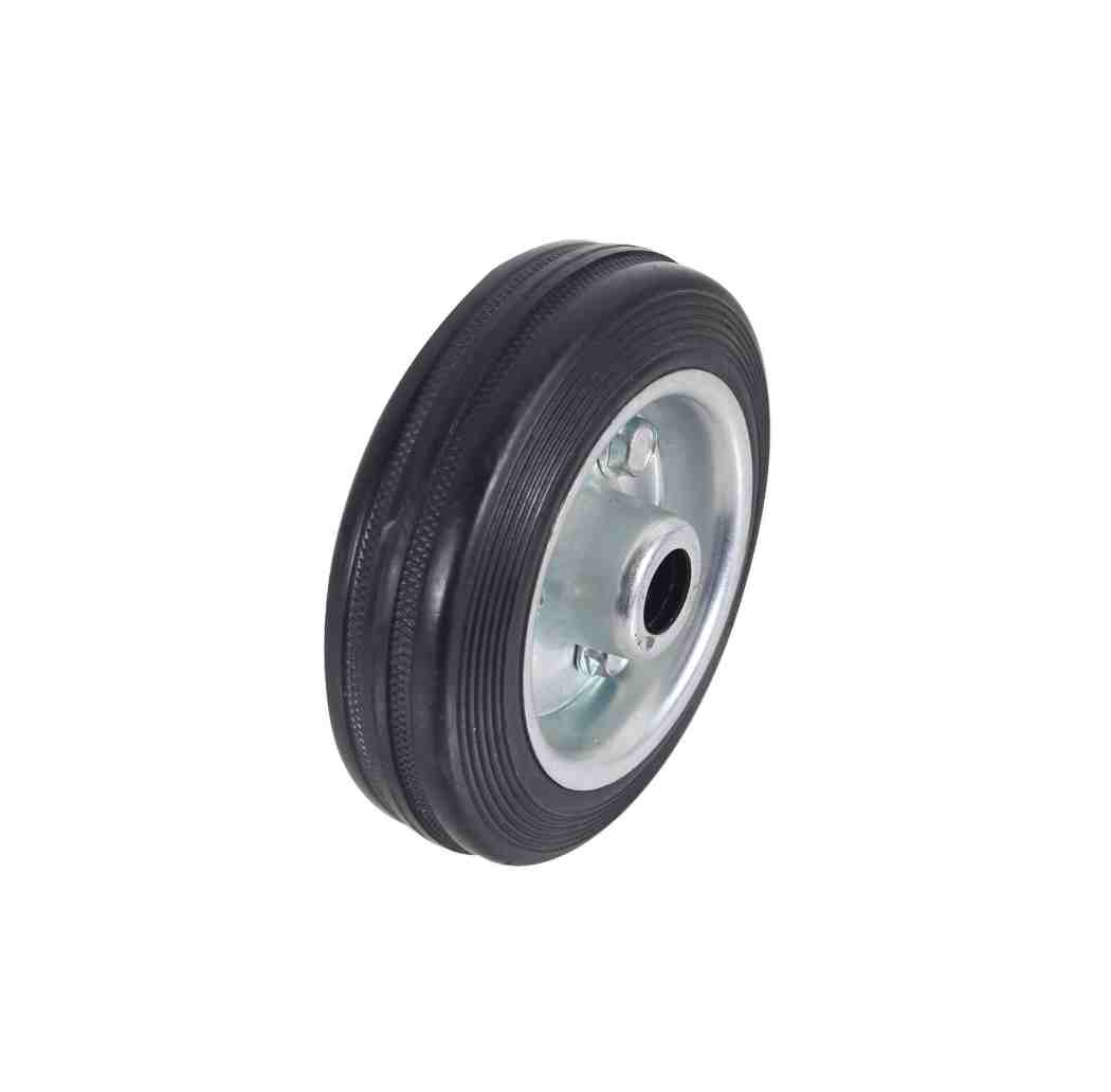 100MM METAL CENTRE RUBBER TYRE WHEEL