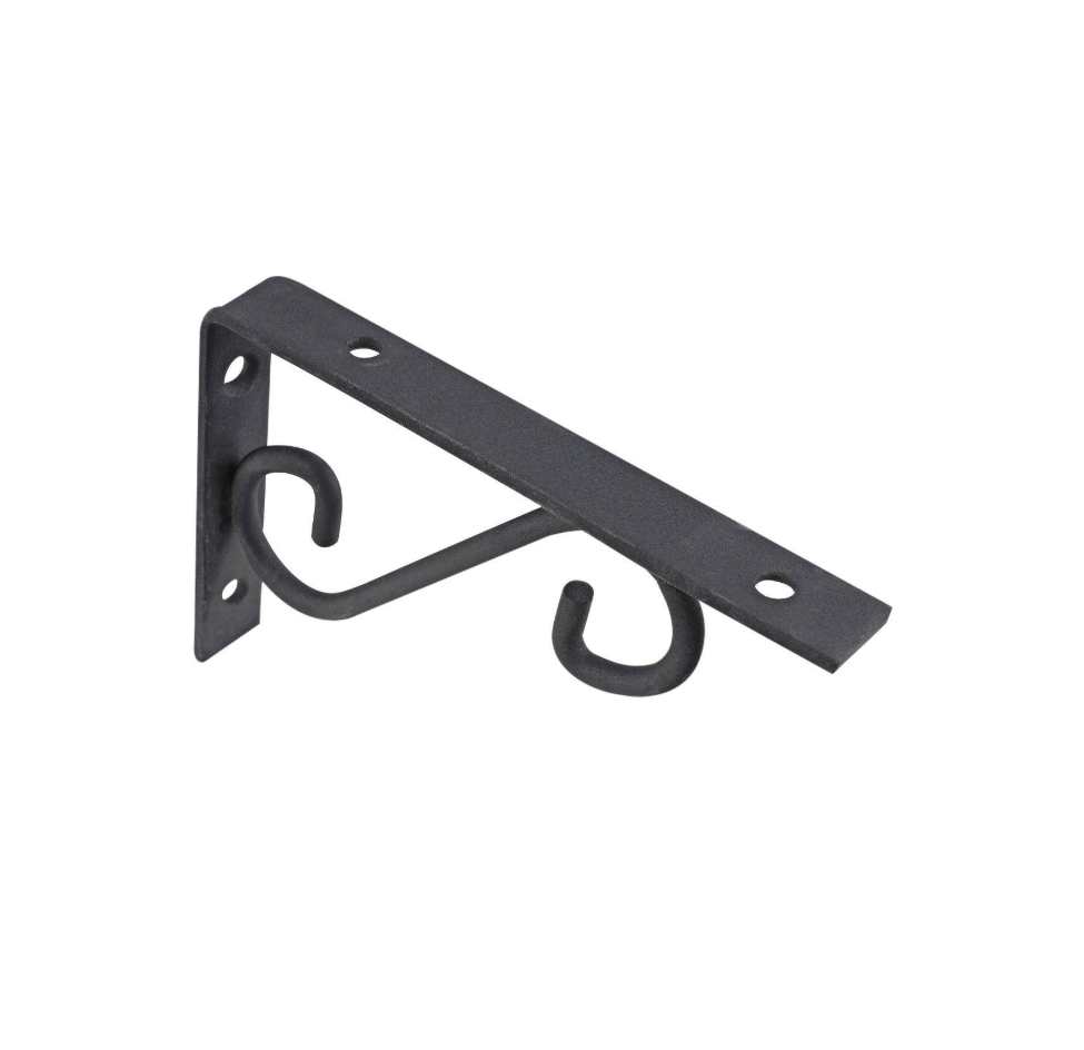 BRACKET SCROLL 150x100x20X3.5MM BL STN SBE150