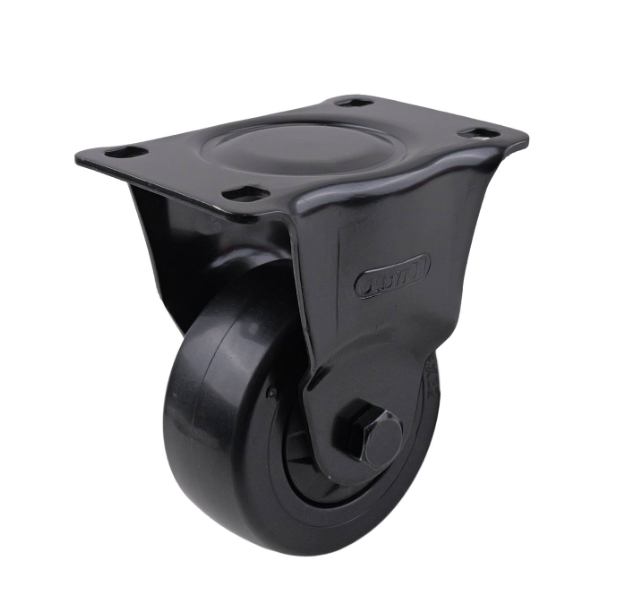 75MM BLACK PVC WITH PP CORE FIXED CASTER BLAC