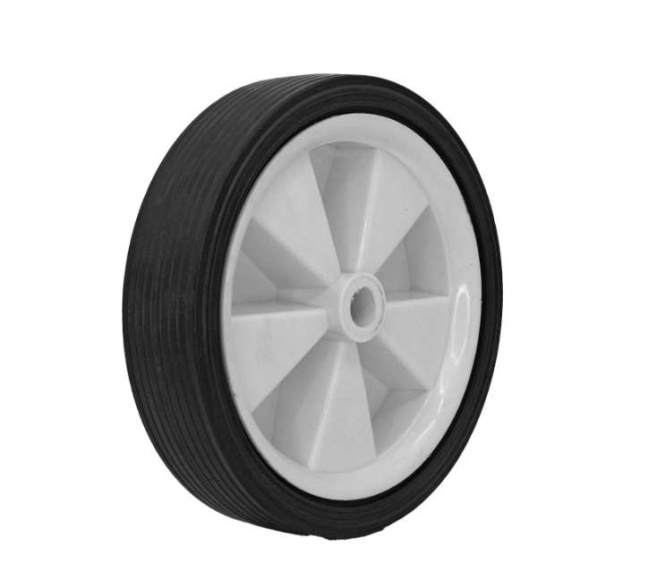 WHEEL PLASTIC CNTR 150 WHT PLAS/RUB 1PC