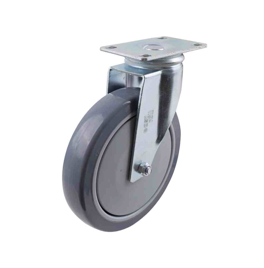 150MM GREY RUBBER SWIVEL PLATE