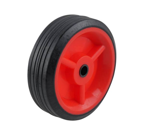 WHEEL PLASTIC CNTR 95 RED PLAS/RUB 1PC