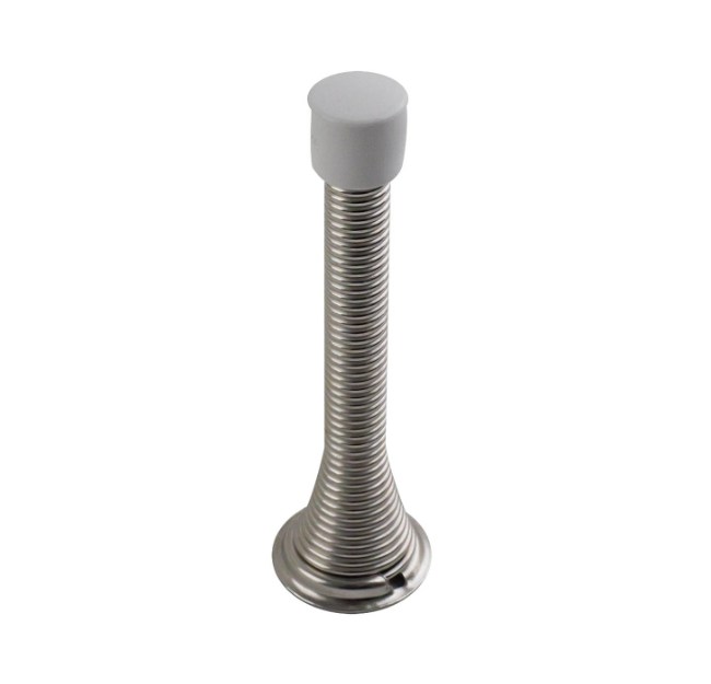 Spring Door Stops Nickel Plated PK2