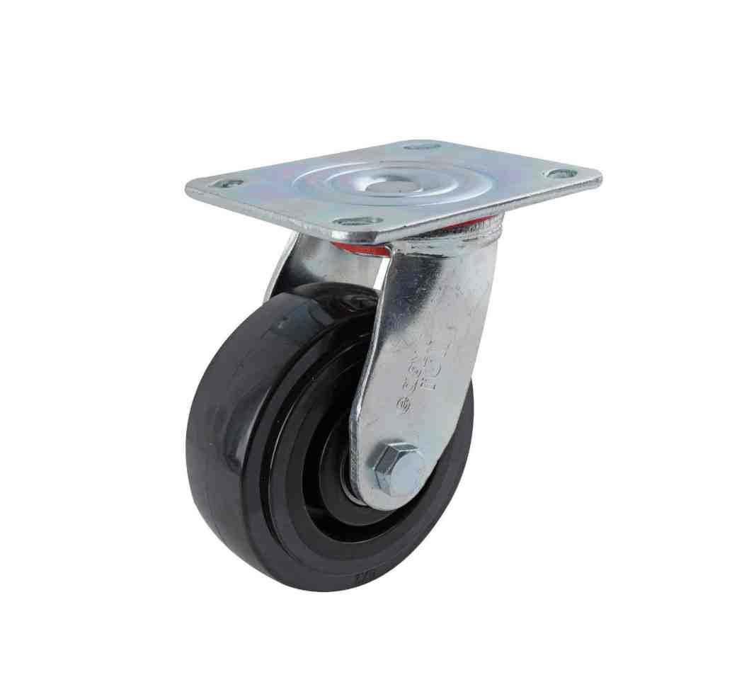 125MM BLACK NYLON SWIVEL PLATE CASTOR